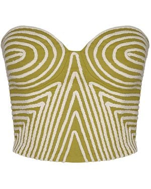 ANDRES OTALORA Y Limon Embroidered Linen Top - Multicolour
