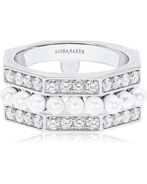Aisha Baker Mermaid Petite Diamond Ring - White