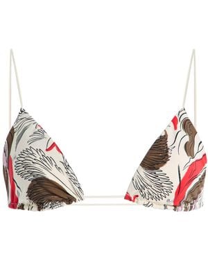 Ziah The Fine Strap Triangle Bikini Top - Multicolour