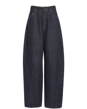 Givenchy Cocoon High-Rise Wide Leg Jeans - Blue
