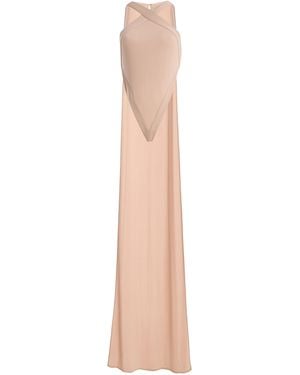 The New Arrivals Ilkyaz Ozel Exclusive Yoko Jersey Cape Bodysuit - Natural