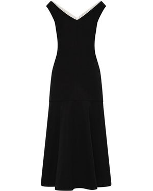 St. Agni Compact Off Shoulder Cotton Dress - Black