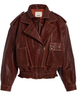 Isabel Marant Aneli Leather Jacket - Brown
