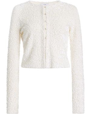 Adam Lippes Raya Sequined Cardigan - White