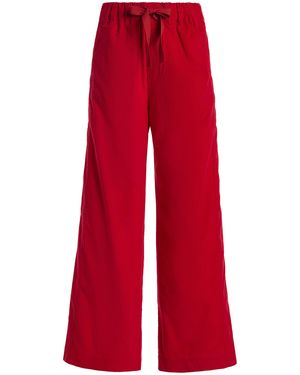 Sanderlak Baby Cord Drawstring Pants - Red