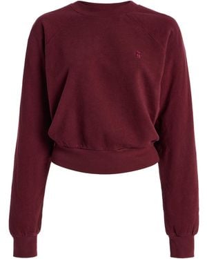 ÉTERNE Shrunken Cotton Sweatshirt - Red