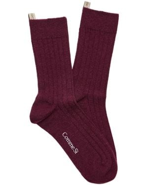 Comme Si The Cashmere Sock - Purple