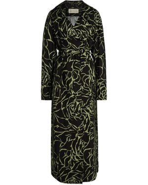 Dries Van Noten Rolana Printed Twill Trench Coat - Green
