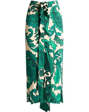 Etro Draped Jersey Midi Skirt - Green