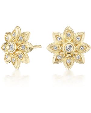 Sorellina Bloom 18K Diamond Stud Earrings - Metallic