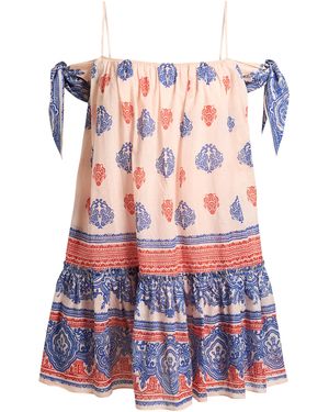 Etro Off-The-Shoulder Cotton Mini Dress - Red