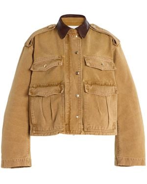 RÙADH The Henderson Oversized Washed-Canvas Jacket - Natural