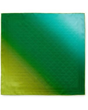 Prada Printed Silk Twill Scarf - Green