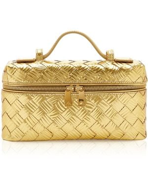 Bottega Veneta Bang Bang Intrecciato Embossed Leather Bag - Metallic