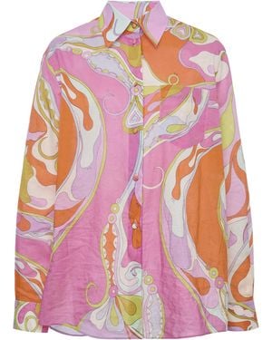 PUCCI Cotton Muslin Shirt - Pink