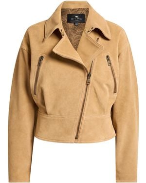 Etro Asymmetric Leather Jacket - Natural