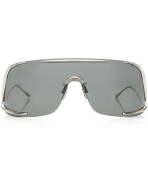 Loewe Shield Mask-Frame Metal Sunglasses - Grey