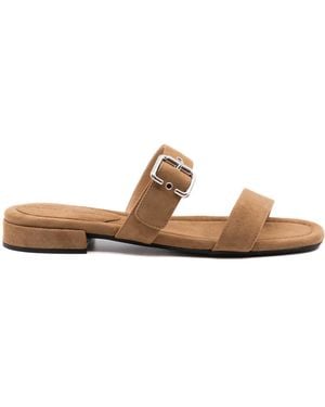Andrea Gomez Frida Suede Sandals - White