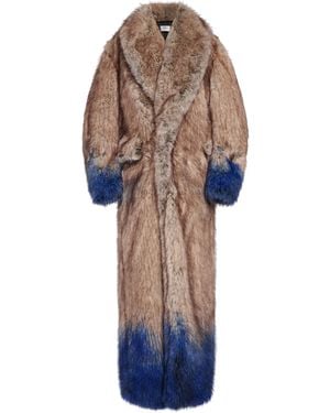 Coperni Dip-Dyed Vegan Fur Coat - Blue