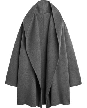 TOTEME Wool Hoodie Coat - Grey