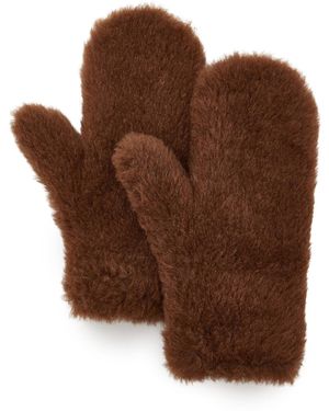 Max Mara Jersey Gloves - Brown
