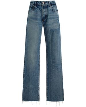 Moussy Clarksville Rigid Straight-Leg Jeans - Blue