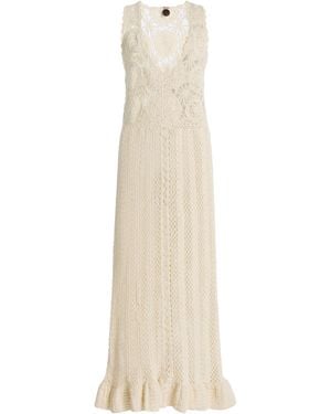 Akoia Swim Exclusive Azul Crocheted Cotton Maxi Dress - White