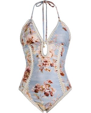 Zimmermann Awaken Crochet Keyhole Swimsuit - White