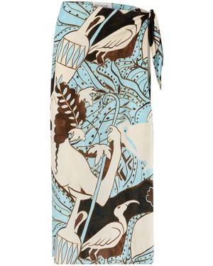 ROAME. Mojo Tie Maxi Skirt - Multicolour