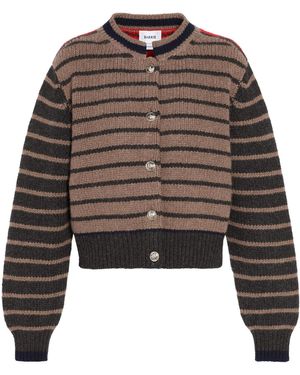 Barrie Cashmere Chunky Stripes Cardigan - Brown