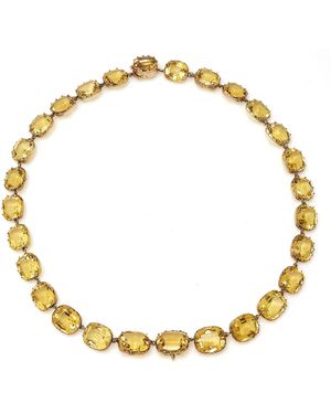 Fred Leighton One-of-a-kind Antique Citrine Riviere Necklace, Circa 1880s - Yellow