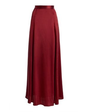 Twp Stretch-Silk Maxi Skirt - Red