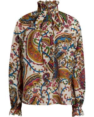 Etro Scarf-Detailed Top - Multicolour