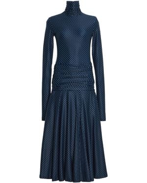 Franchise Ava Polka Dot Midi Dress - Blue