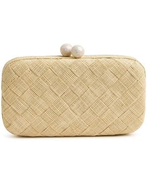 Emm Kuo Halsey Raffia Clutch Bag - Natural