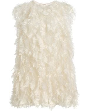 Jonathan Simkhai Fei Feather-Embellished Top - Natural