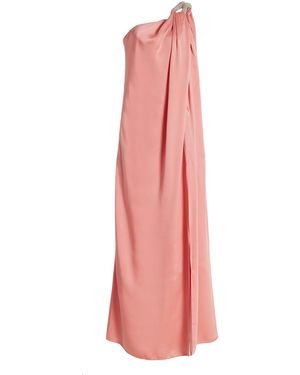 Stella McCartney One-shoulder Satin Gown - Pink
