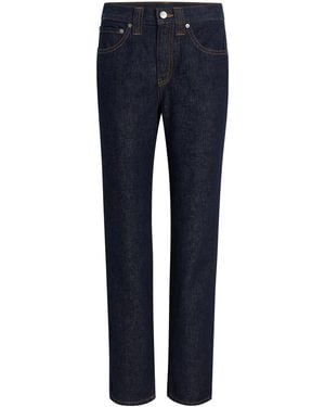 KHAITE Farley Mid-Rise Straight-Leg Jeans - Blue