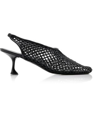 Proenza Schouler Tee Perforated Leather Slingback Court Shoes - Black