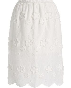 THE GARMENT Fleur Organic Cotton Broderie Slip Skirt - White