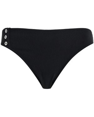 TOTEME Ribbed Bikini Bottom - Black
