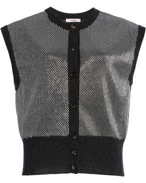 Haikure Kirby Embellished Wool Top - Black