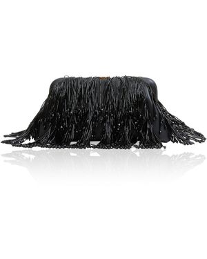 Jonathan Simkhai Pia Embellished Suede Clutch - Black