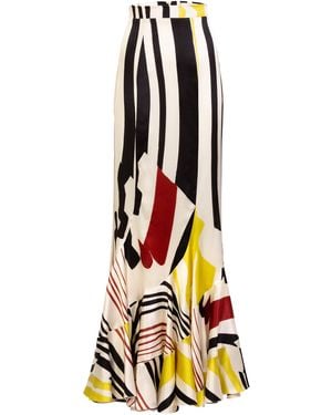 Silvia Tcherassi Florina Silk Maxi Skirt - White