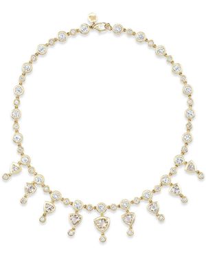 Marlo Laz Mountain Of Light 14K Diamond; Topaz Necklace - Metallic