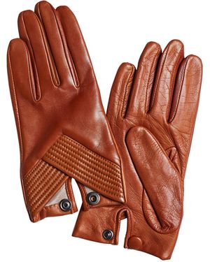 Paula Rowan Caroline Leather Gloves - Orange