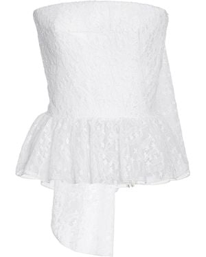 Givenchy Cape-Back Lace Corset Top - White