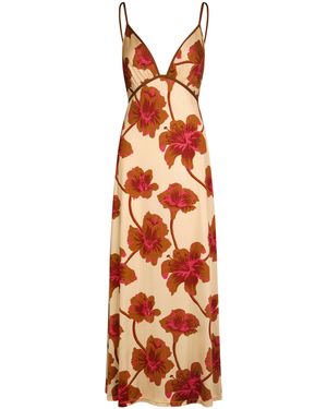 Johanna Ortiz Sendero De Astromelias Maxi Dress - Orange