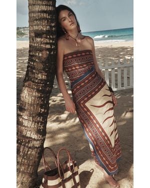 Johanna Ortiz Paraiso Agreste Cotton Midi Dress - Multicolour