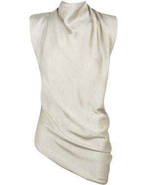 Cortana Ocaso Satin Top - White